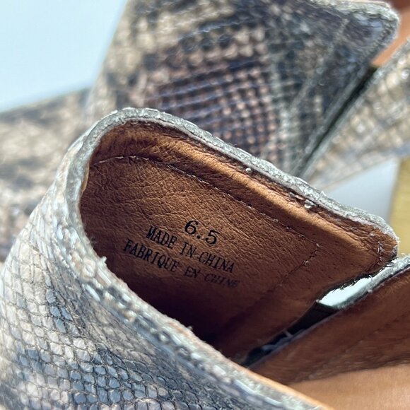 Jeffrey Campbell Rowlin Snake Reptile Ankle Boots sz 6.5 - Picture 2 of 9